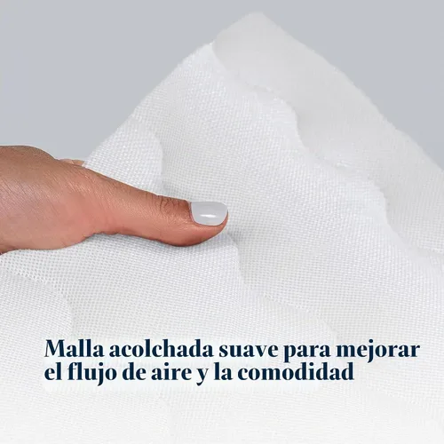 Vista 4 de HALO Funda de colchón transpirable para cuna, malla acolchada, impermeable, ajuste universal para cuna estándar y camas de niños pequeños, fácil