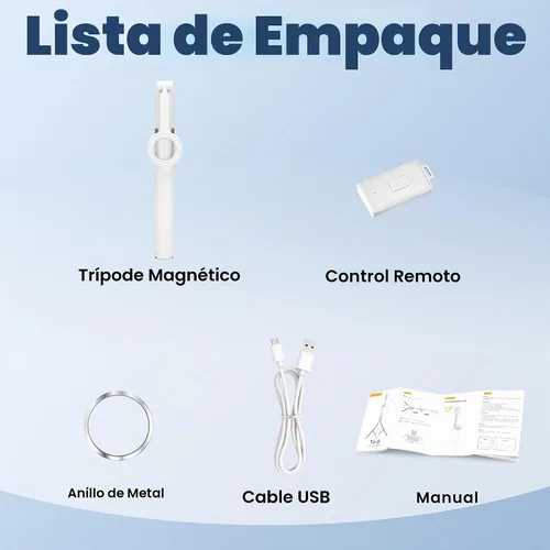 Vista 6 de Trípode magnético de 65 pulgadas para iPhone con control remoto, trípode magnético para teléfono celular, trípode para selfie stick con toma Trípode