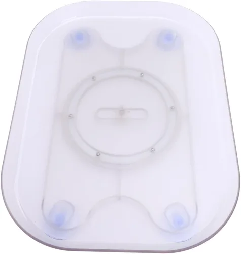 Vista 9 de Refrigerator Turntable Organizer, Square Clear Acrylic PET Lazy Susan Tray, 360° Rotating Fridge Caddy for Cabinet Pantry Kitchen Countertop, Food