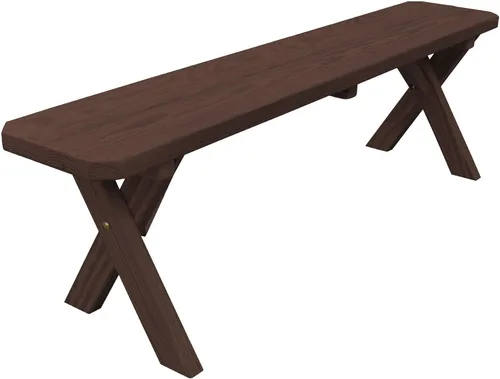 Vista 101 de Furniture Barn USA Pine - Banco cruzado de 2 pies, color negro