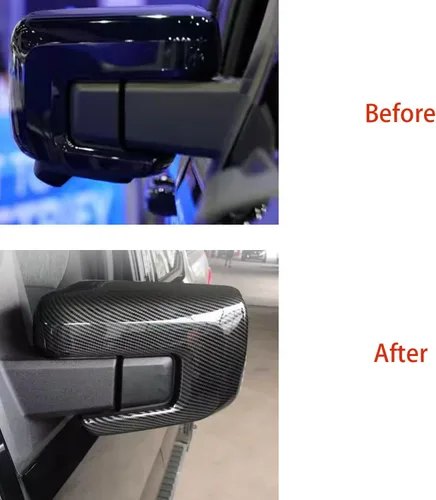 Vista 2 de Cubierta de la tapa del espejo lateral de la revisión del coche trasero para Ford F150 F-150 2021 2022 2023 Accesorios exteriores Decoración 2PCS