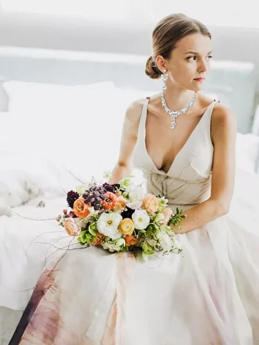 Vista 6 de Long tiantian Juego de joyas nupciales para boda, baile de graduación, collar de estrangulador de cristal brillante para novia, dama de honor, juego