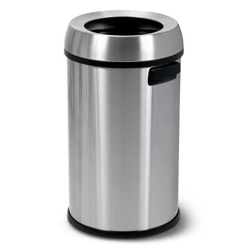 Vista 8 de SIMPLI-MAGIC Bote de basura de 16 galones (60L) con tapa abierta – Bote de basura comercial redondo – Resistente a las manchas, fácil de limpiar
