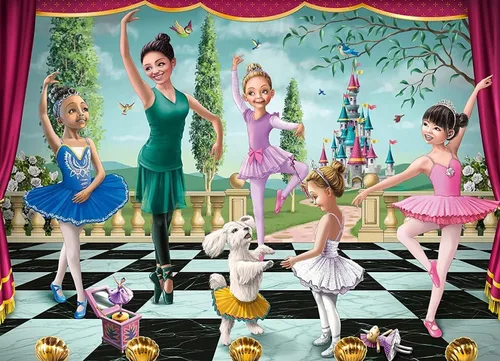 Vista 2 de Ravensburger 05165 - Rompecabezas de 60 piezas para ensayo de ballet para niños, cada pieza es única, las piezas encajan perfectamente