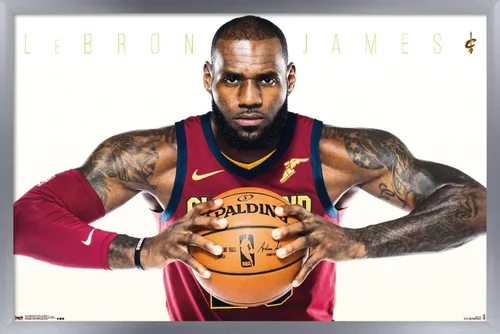 Vista 11 de Trends International NBA Cleveland Cavaliers - Lebron James Wall Poster, 14.725" x 22.375", Barnwood Framed Version Versión enmarcada Barnwood
