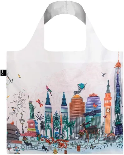 Vista 4 de LOQI Bolsa de compras reutilizable unisex para adultos, diseño de Kristjana S Williams Interiors