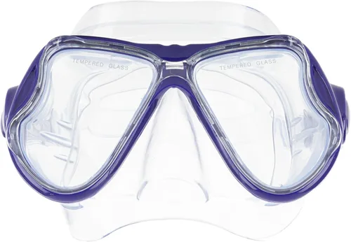 Vista 3 de Hawaii Divers Manta Ray Adult Snorkel Set - Premium 2-Window Tempered Glass Snorkel Mask with Silicone Mouthpiece, Snorkeling Gear for Adults