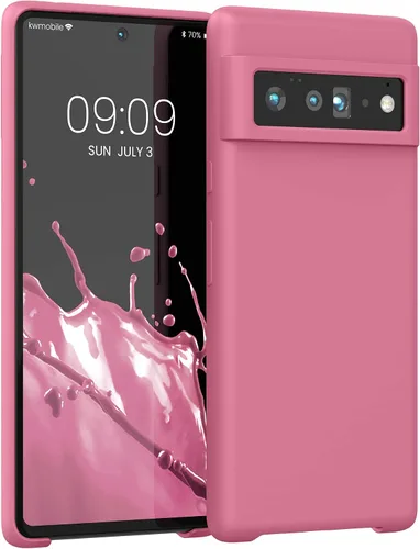Vista 316 de kwmobile Funda Compatible con Google Pixel 6 Pro - Funda de Teléfono de Silicona TPU con Acabado Suave - Azul Caribe