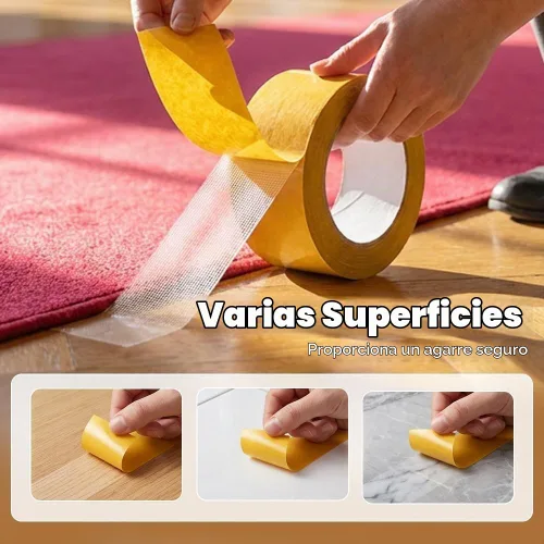 Vista 3 de Cinta de doble cara resistente, cinta adhesiva de malla de tela, 1.18