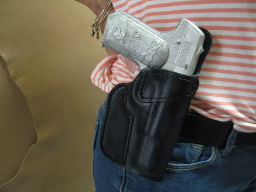 Vista 4 de Azula - Funda de piel con clip para cinturón OWB para Smith & Wesson S&W 60, 36, 642 5 Shot Revolver TAN RH