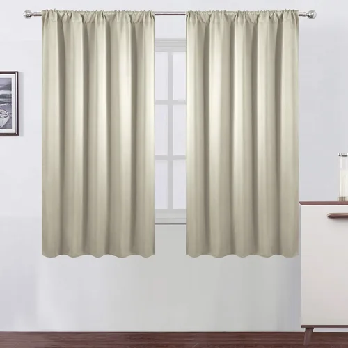 Vista 37 de LEMOMO Cortinas opacas de 42 x 54 pulgadas, juego de 2 paneles de cortinas con aislamiento térmico para oscurecer la habitación