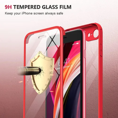 Vista 458 de Miracase Serie de vidrio para iPhone 11 de 6.1 pulgadas, funda protectora de cuerpo completo resistente mejorada con protector de pantalla de vidrio