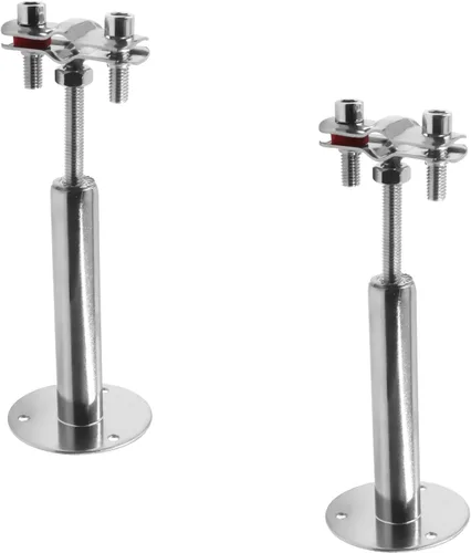 Vista 15 de Soporte de tubo ajustable de acero inoxidable 304, soportes de tubo de montaje en pared, plata