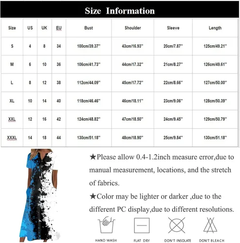 Vista 4 de Lmzaren Vestidos de verano de moda 2023 para mujer, vestido de playa con estampado casual, manga corta, cuello redondo, talla grande, vestido bohemio