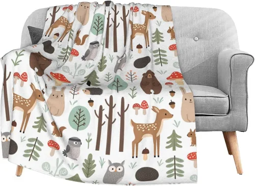 Vista 10 de Dujiea Manta de franela colorida con diseño de cachorros de perro carlino divertido de 40 x 50 pulgadas, manta súper suave y ligera para sofá