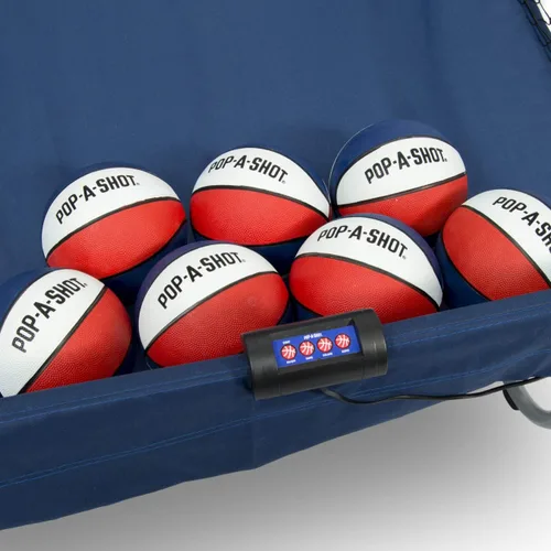 Vista 4 de Pop-A-Shot - Home Dual Shot with NCAA Graphics l Sensor Scoring l 16 Game Modes l 7 Balls l Foldable Storage l for All NCAA Fans