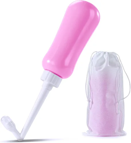 Vista 9 de Bidé Portátil de Viaje de Gran Capacidad 450ml (15oz) Personal de Mano Azul