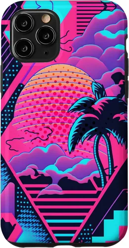 Vista 29 de iPhone 16 Retro Vaporwave Vibes - Funda para amantes de la nostalgia de la música de los años 90