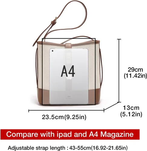 Vista 4 de LAORENTOU Cowhide Leather Women Crossbody Bag Purse Tote Style Handbags Trendy for Ladies