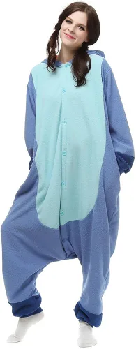 Vista 4 de URRCFIO Adult Onesie Animal Pajamas Unisex Christmas Costume Stich Onsie Pajama Anime