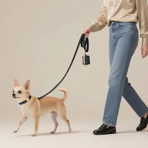 Vista 3 de Didog Correa para perro de nailon colorido de 5 pies con acolchado suave de longitud completa, ligera y duradera para perros pequeños, negro, S
