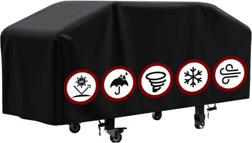 Vista 9 de SHINESTAR Cubierta de Parrilla para Blackstone de 22" y 28" Cubierta de Parrilla de Estante Único con Capucha y Soporte, Cubierta Impermeable