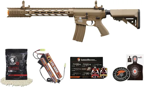 Vista 12 de Lancer Tactical Gen 2 Pistola de perdigones resistente M4 SPR Interceptor, eléctrica, polímero, completa, semiautomática, 1000 rondas, bolsa de 0.01