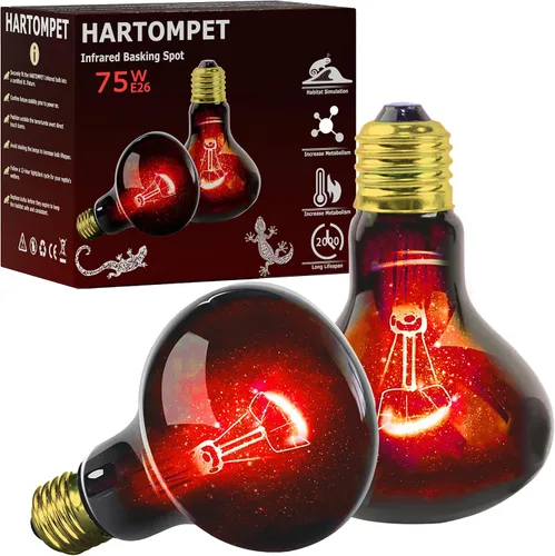 Vista 14 de Lámpara de calor roja infrarroja de 60 W para reptiles, bombilla para lagartos de mascotas, dragones barbudos, camaleones y serpientes, luz emisora