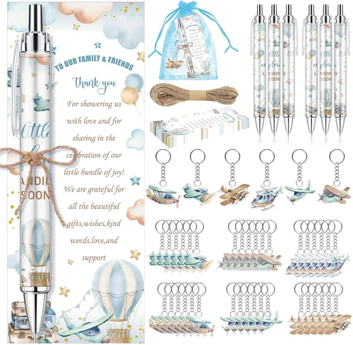 Vista 10 de 145 bolígrafos y llaveros de ganso rosa para baby shower, regalos para niñas, bolígrafos retráctiles para baby shower, revelación de género