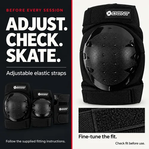 Vista 6 de Bont Patines - Juego de almohadillas protectoras para niños con rodilleras, coderas y muñequeras