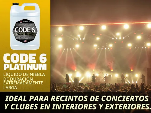 Vista 3 de Master FX Code 6 Platinum - Líquido de niebla a base de agua de 3 horas, 1 galón