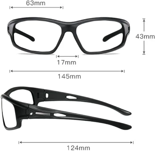 Vista 7 de Gafas de sol fotocrómicas progresivas de lectura multienfoque para hombres envuelven con estilo deportivo de transición