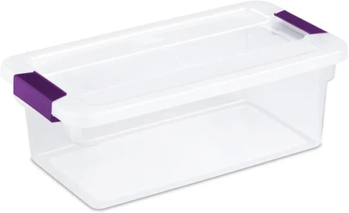 Vista 18 de Sterilite ClearView - Paquete de 4 cajas de cierre ClearView de 60 cuartos de galón, contenedores organizadores con ruedas con tapas de pestillo