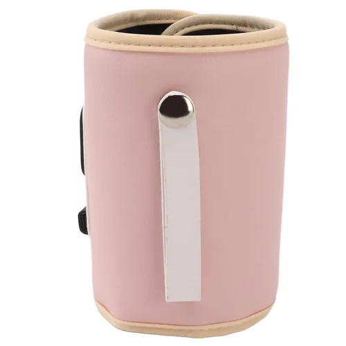 Vista 8 de Calentador de biberones USB, portátil, ajustable de 5 velocidades, para leche materna (rosa)