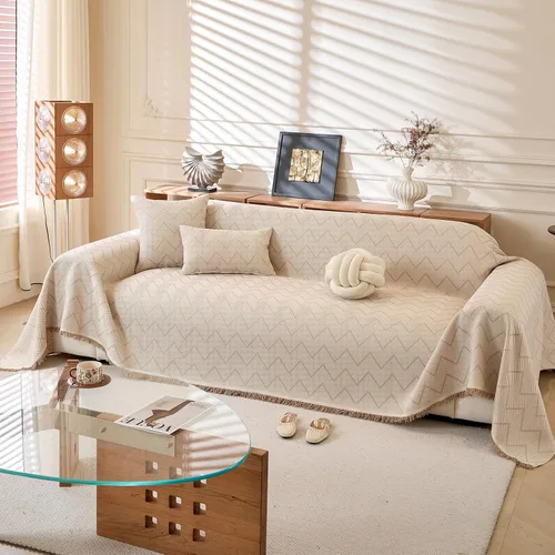 Vista 59 de ROOMLIFE Manta de sofá estilo azteca boho para sillones de 2/3 cojines, fundas de sofá lavables y antideslizantes aptas para mascotas, protector