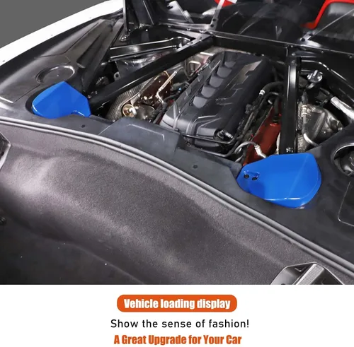 Vista 6 de TOYCIDFG Cubierta de panel de protección contra impactos para Chevrolet C8 Corvette 2020-2024 Tapa de torre absorbente (azul)