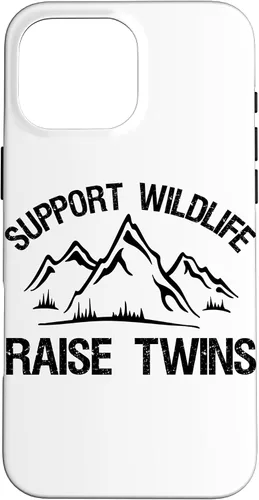 Vista 19 de Support Wildlife Raise Twins Funny Twin Mom Dad Gift Case for iPhone 17