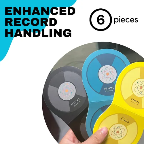 Vista 3 de 6 piezas antiestático para discos y manipuladores – Accesorios de tocadiscos con material de microfibra suave, protege contra arañazos y suciedad.