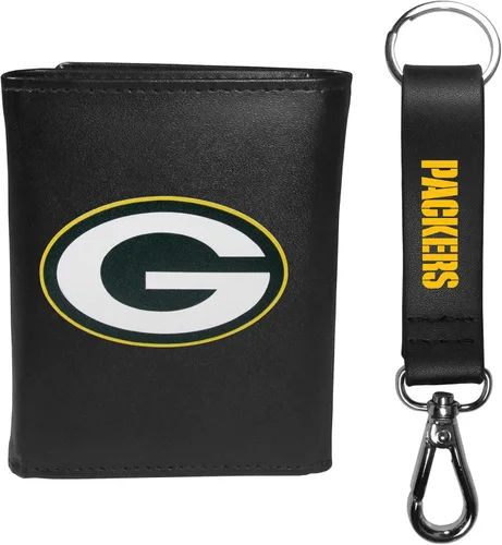 Vista 18 de Siskiyou Sports NFL unisex Tri-fold Wallet & Strap Key Chain