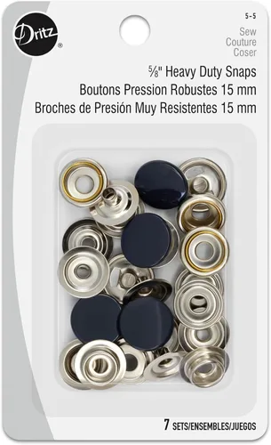 Vista 3 de Dritz 5-38 broches de presión resistentes, latón antiguo, tamaño 24 (5/8 pulgadas), 7