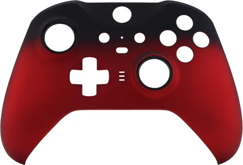 Vista 3 de eXtremeRate Shadow Scarlet Red Soft Touch Grip Faceplate Cover, Front Housing Shell Case Replacement Kit for Xbox One Elite Series 2, Xbox Elite 2