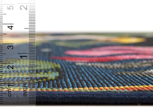 Vista 4 de Unique Loom Outdoor Botanical Collection - Phipps - Alfombra rectangular de 2 x 3 pies, multicolor y azul