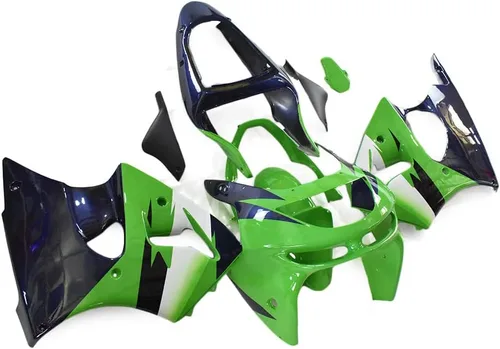 Vista 2 de Kit de carenado azul verde para motocicleta para 1998-1999 Kawasaki ZX6R 1998 1999 ZX-6R 98 99 Ninja 636 ABS Carrocería de plástico para bicicleta