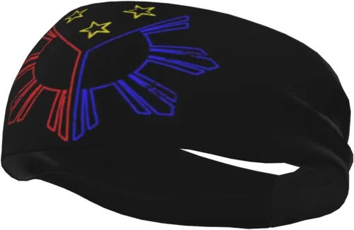Vista 11 de Diadema deportiva con la bandera de Filipinas para hombres y mujeres, para correr, ciclismo, yoga, fitness, entrenamiento