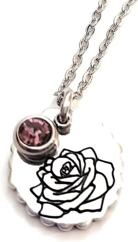 Vista 62 de Birth Month Flower and Birthstone Necklace