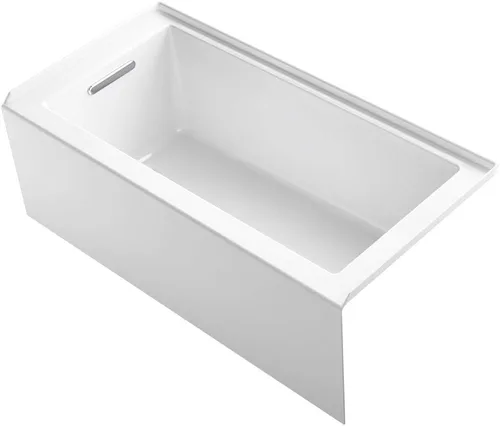 Vista 14 de Kohler 1956-LA-95 Underscore 60" x 30" baño alcobólico, drenaje izquierdo, gris hielo