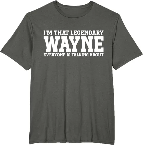 Vista 7 de Wayne Personal Name Funny Wayne Camiseta, Negro