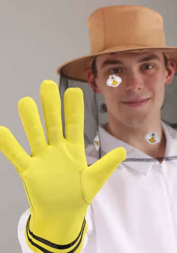 Vista 4 de Disfraz de Apicultor Ocupado para Hombre Multicolor