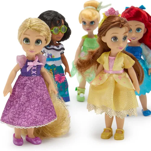 Vista 3 de Disney Store Colección oficial Once Upon a Story Mini Doll Set de regalo – 10 muñecas de princesa de Disney: Cenicienta, Ariel, Belle, Tiana