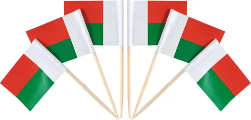 Vista 40 de QQSD Bandera de Albania palillo de dientes Albania Pequeña Bandera para cupcakes, 100